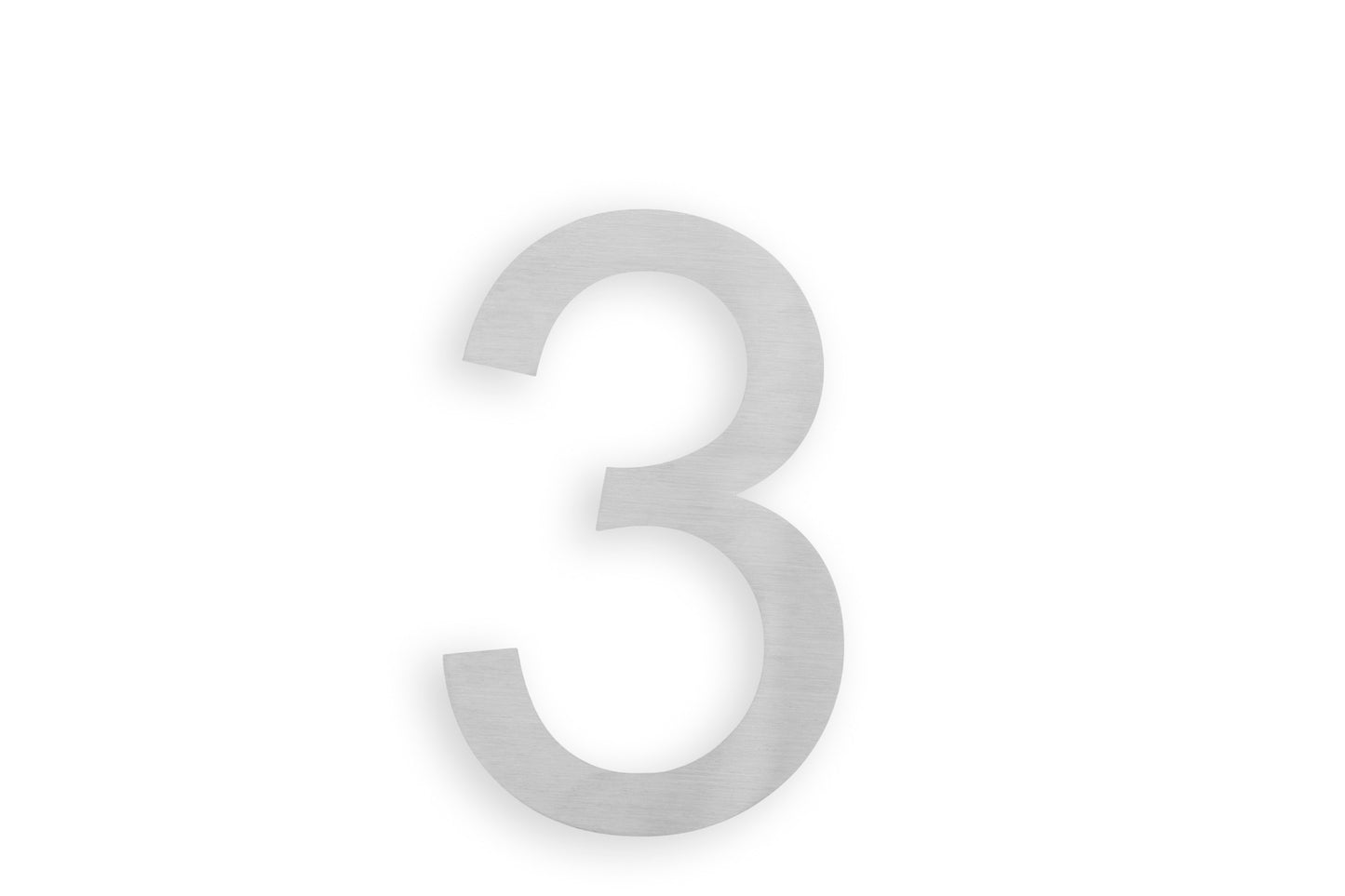 6 Inch 2D Stainless Steel House Number Three