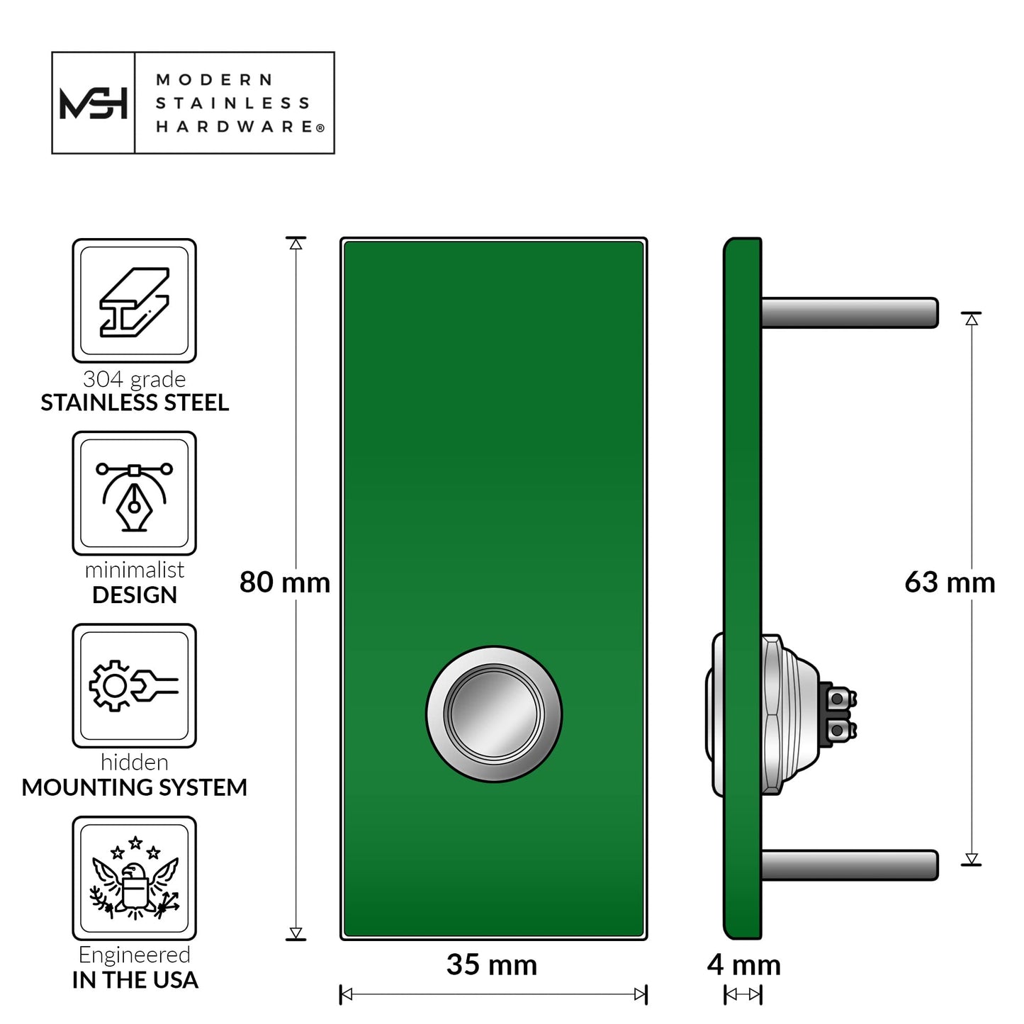 R7 Green Doorbell Button