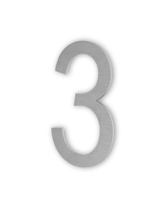6 Inch 2D Stainless Steel House Number Three