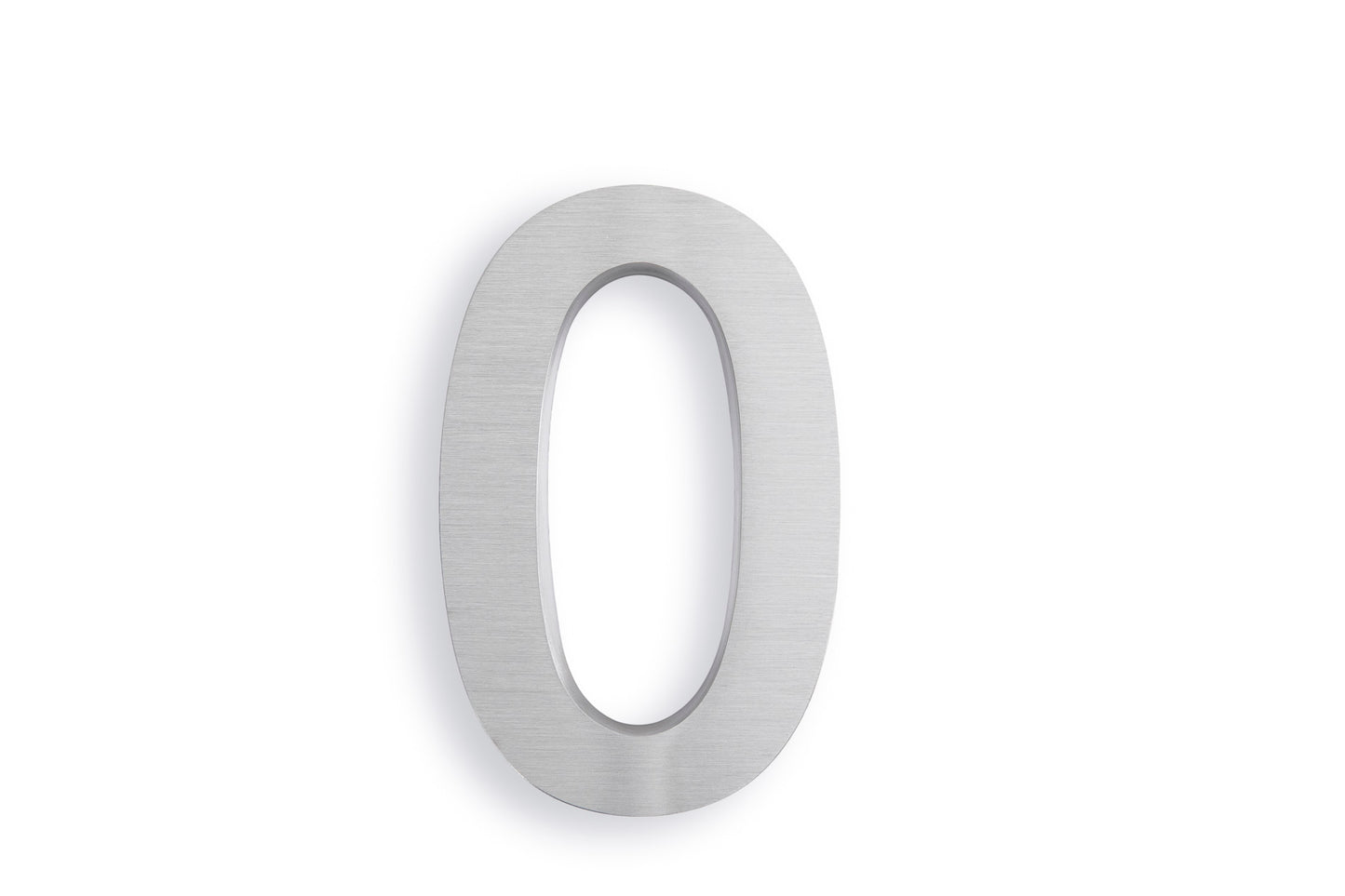 6 Inch 3D Stainless Steel House Number Zero