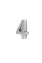 6 Inch 3D Stainless Steel House Number Four