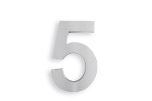 6 Inch 3D Stainless Steel House Number Five