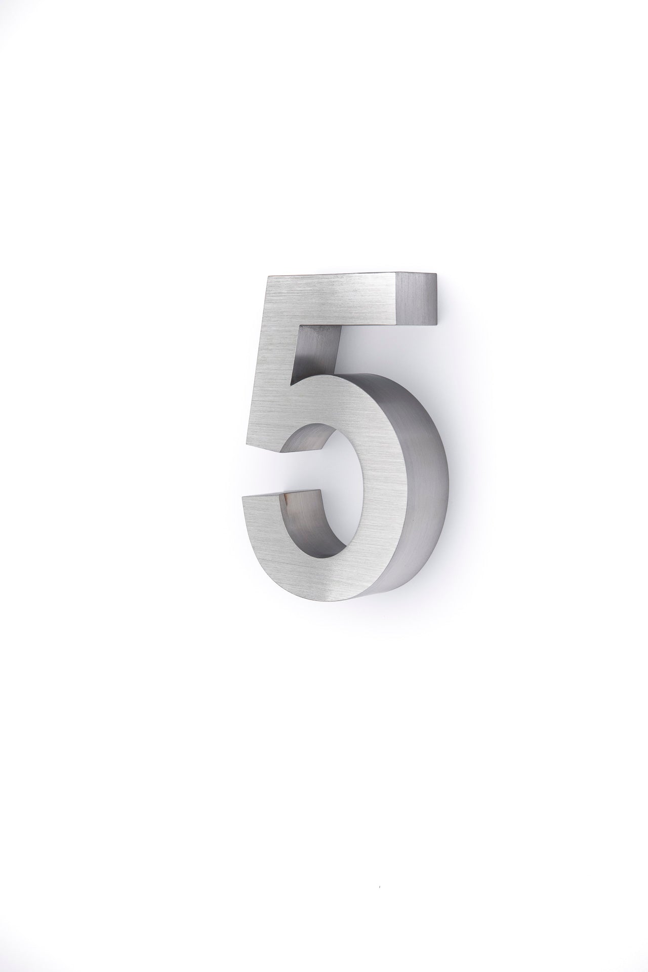 6 Inch 3D Stainless Steel House Number Five