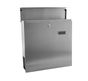 Modern Stainless Hardware | locking mailbox for packages, stainless steel mailbox wall mount, secure parcel mailbox, modern stainless mailbox