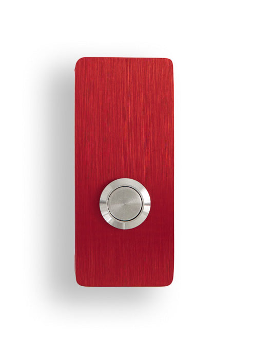 R7 Red Doorbell Button – Modern Stainless Hardware